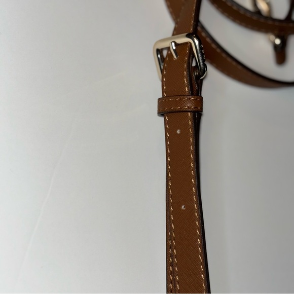 DKNY Brown Saffiano Leather Replacement Adjustable Crossbody Strap - Picture 5 of 5